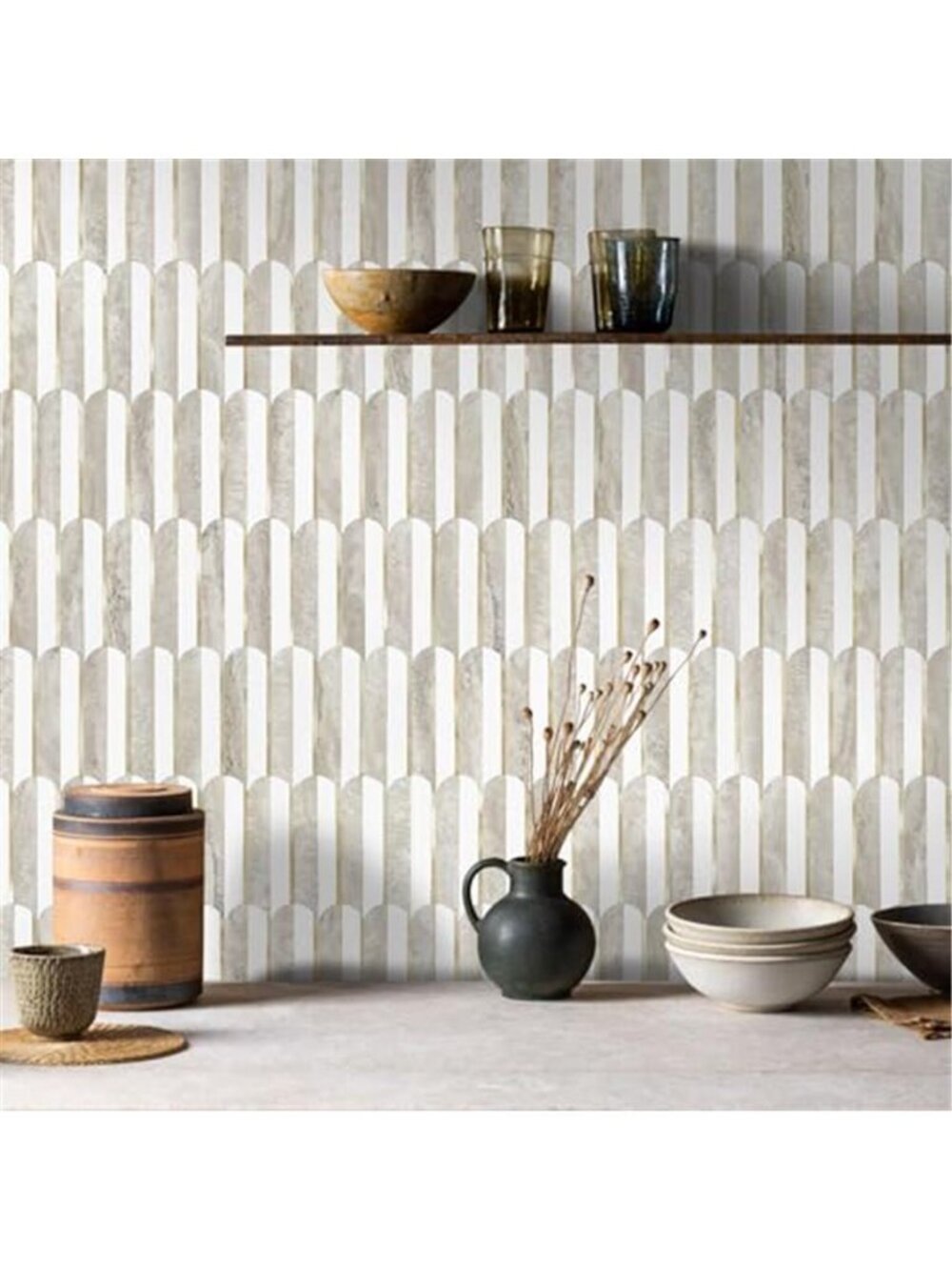 Peel And Stick Backsplash Tile PVC Mosaic Wall Tile Kitchen Bathroom Decor